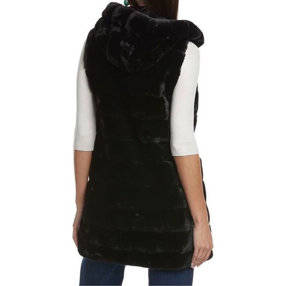 Via Spiga hooded fur long vest - Picture 8 of 8